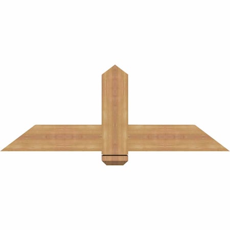 Ekena Millwork Eugene Smooth Timber Gable Bracket, Western Red Cedar, 48"W x 18"H x 3 1/2"D x 5 1/2"F, 9/12 Pitch GBW048X18X0406EUG00SWR